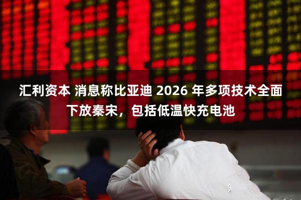 汇利资本 消息称比亚迪 2026 年多项技术全面下放秦宋，包括低温快充电池