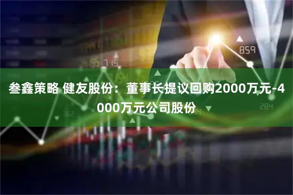 叁鑫策略 健友股份：董事长提议回购2000万元-4000万元公司股份
